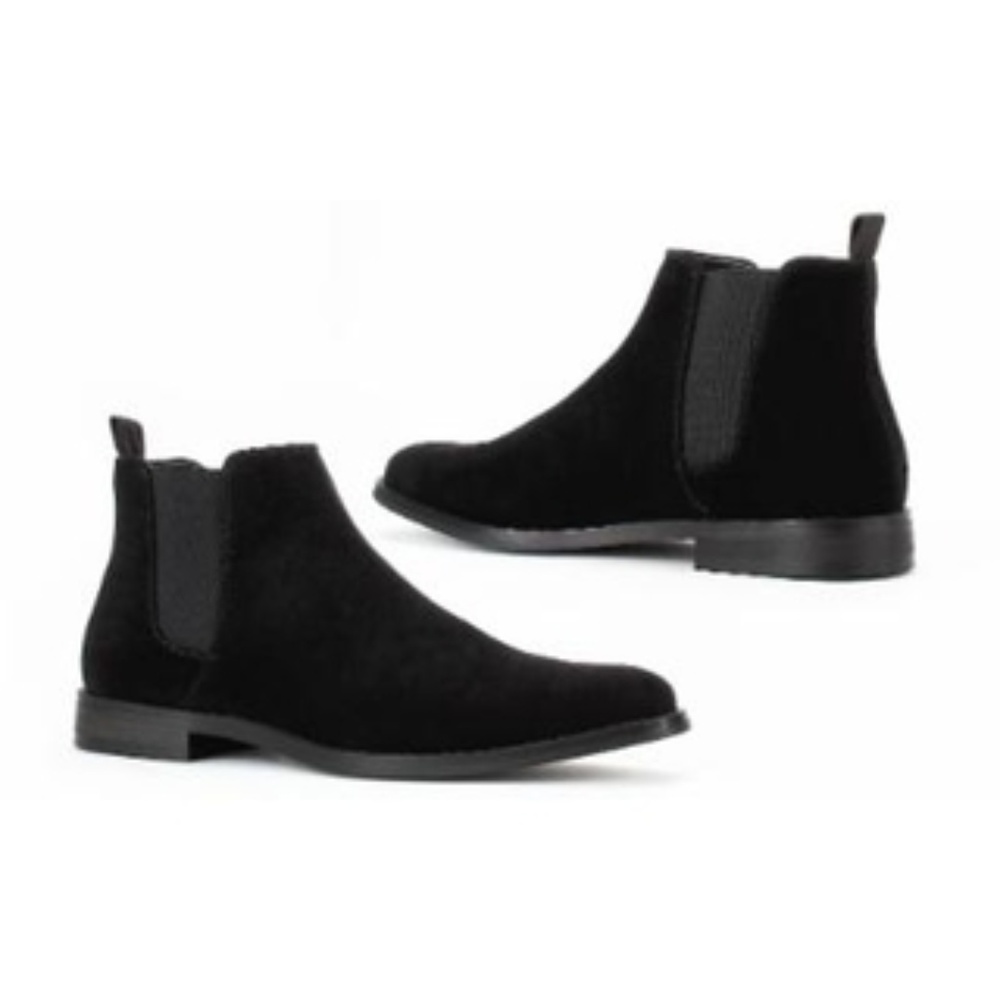 Harrison Classic Chelsea Boots Black Suede 8.5